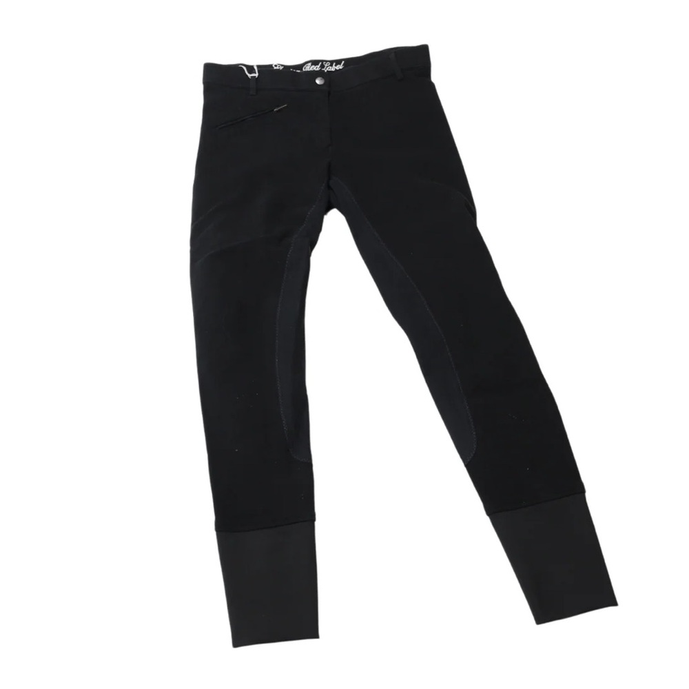elation equestrian black red label breeches